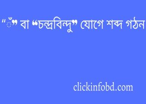 Read more about the article “ঁ” বা “চন্দ্রবিন্দু” যোগে শব্দ গঠন ২০২৪