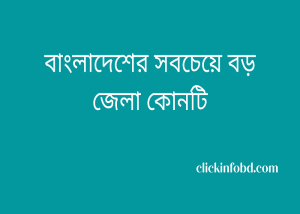 Read more about the article বাংলাদেশের সবচেয়ে বড় জেলা কোনটি? – জানুন ১ মিনিটে