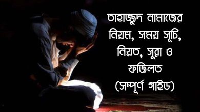 তাহাজ্জুদ নামাজের নিয়ম, সময় সূচি, নিয়ত, সূরা ও ফজিলত (সম্পূর্ণ গাইড) | Tahajjud Namaz Niyom, Rakat, Niyot, Sura & Fazilat